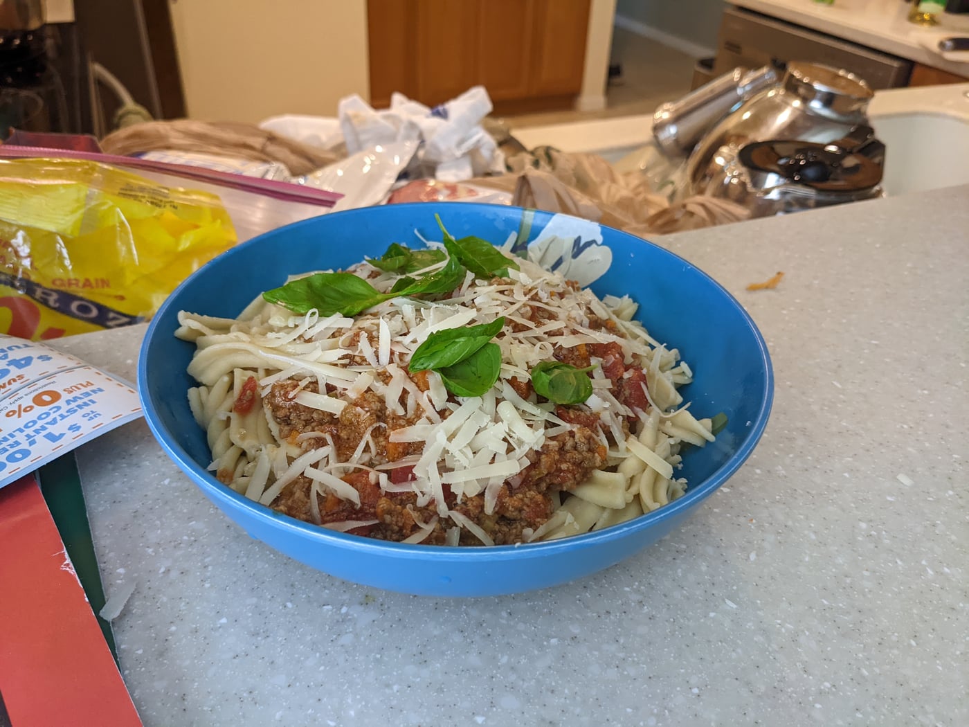 Finished pasta dish