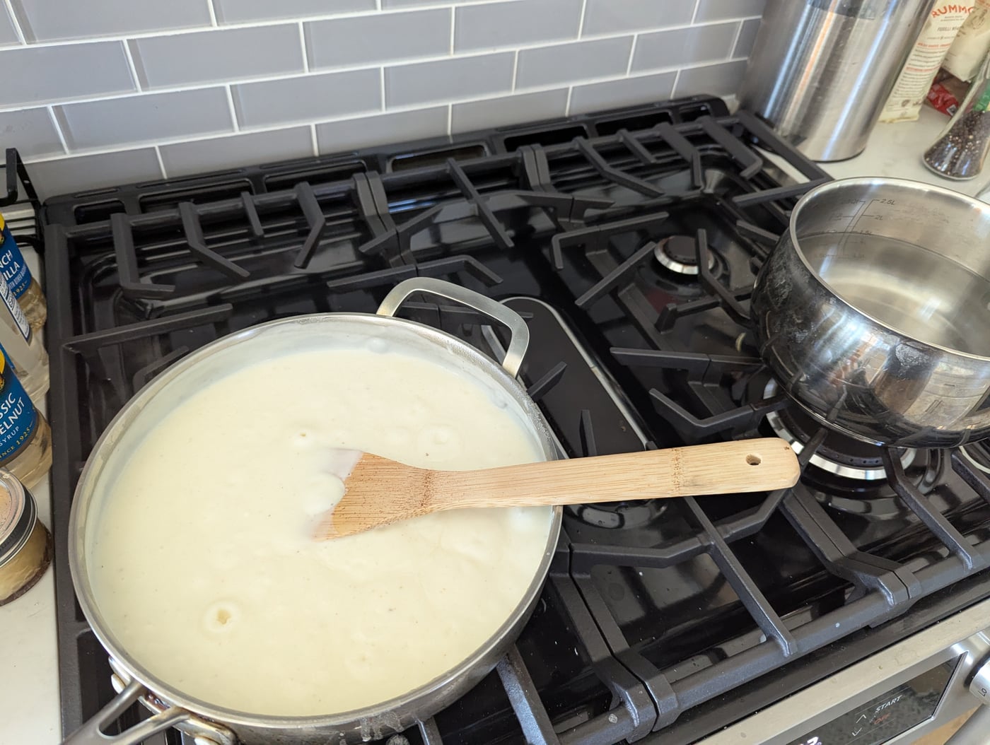 Homemade bechamel sauce