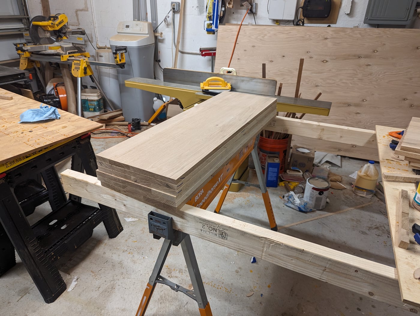 White oak boards