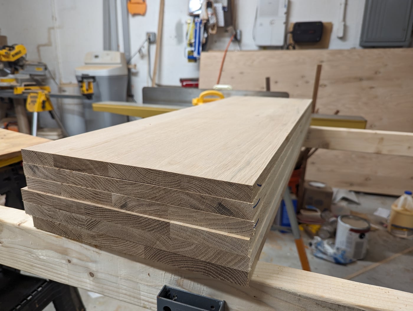 White oak boards