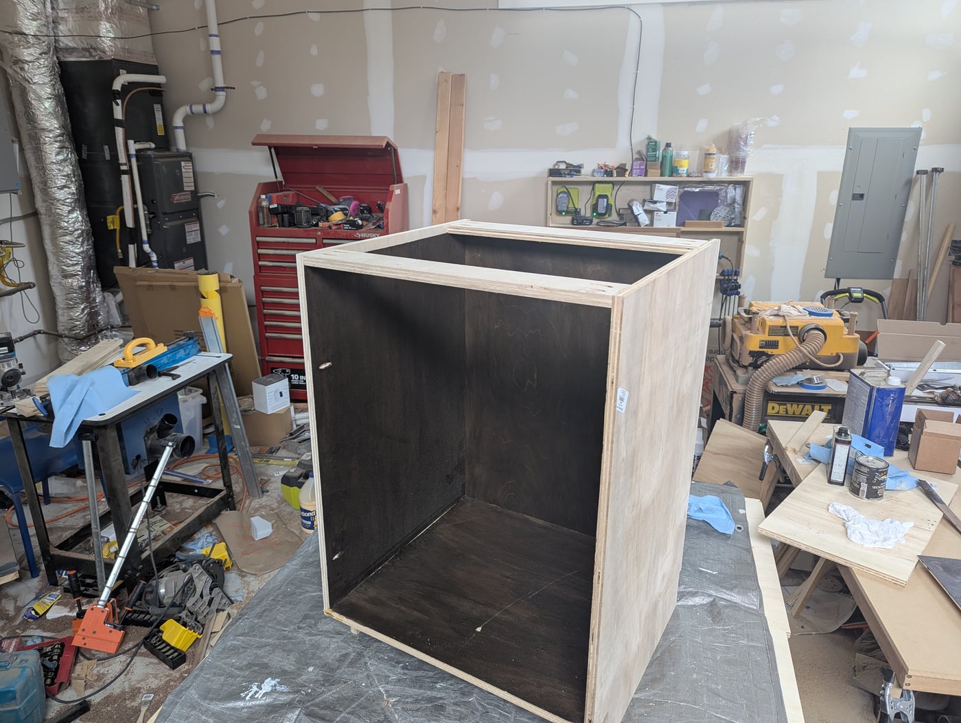 First cabinet assembled