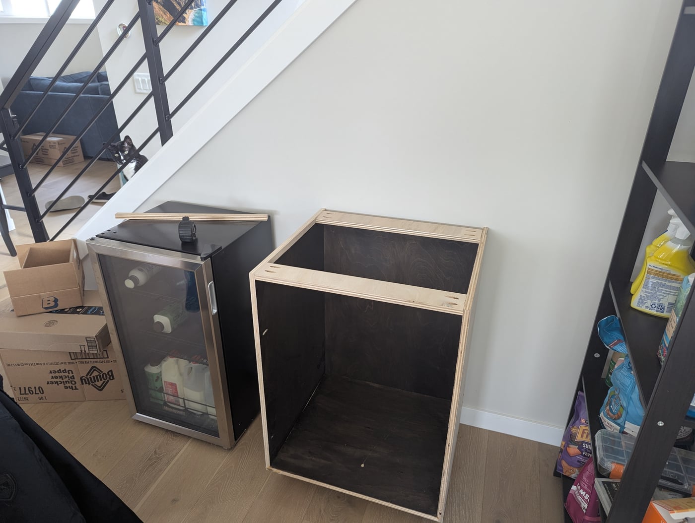 First cabinet placed