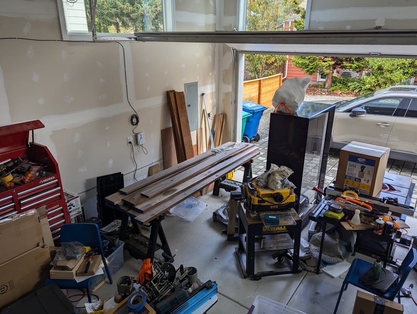 Rough walnut lumber