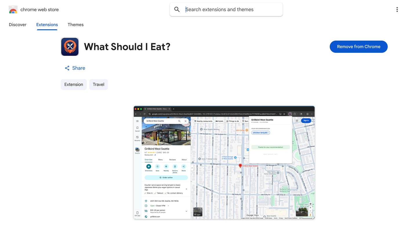 What Should I Eat Plugin